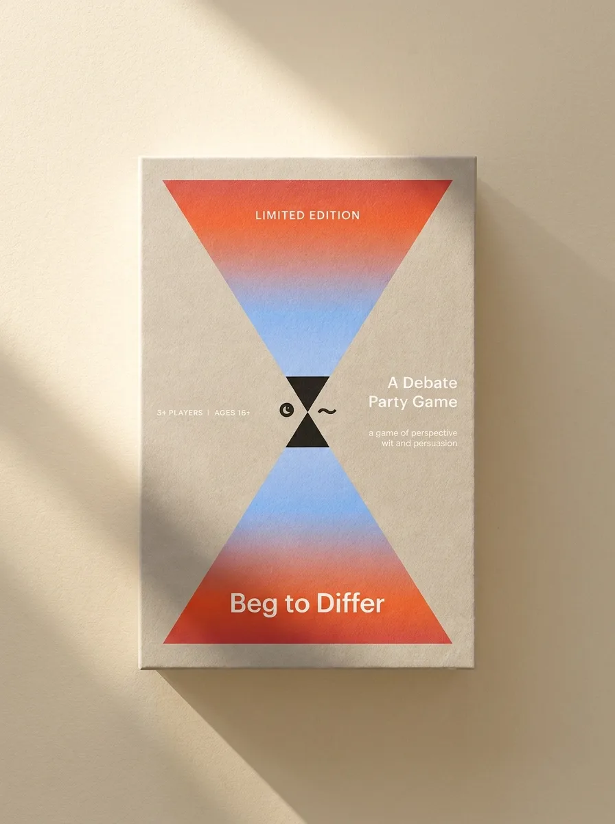 The Limited Edition Beg to Differ box in afternoon light